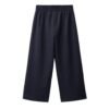 Pantalon garçon en coton bio noir taille enfant coupe droite ceinture élastiquée