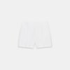 Short coton bio blanc pour femme, coupe droite et taille haute, image produit détaillée