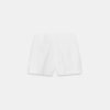 Short coton bio blanc vue dos, short femme blanc uni en coton biologique, poche arrière invisible